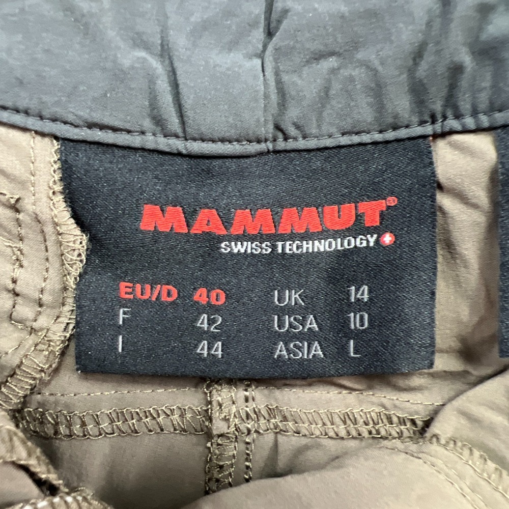 Mammut Swiss Tech Hiking Pants Mens 10 Beige Stretch Low Rise Zip Fly Straight View 5